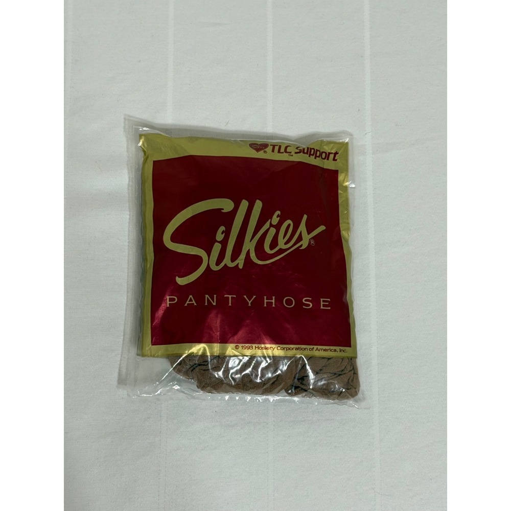 Vintage Silkies TLC Support Pantyhose Queen Beige Total Leg Control Made in USA